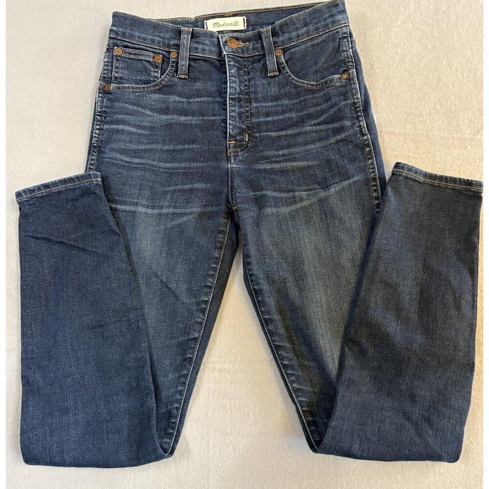 Madewell High Rise Skinny Jeans Womens 26 Blue Medium Wash Stretch Ankle Denim